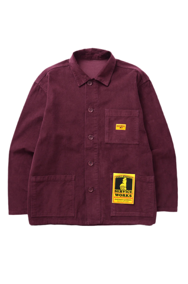 Corduroy Coverall Jacket // Plum