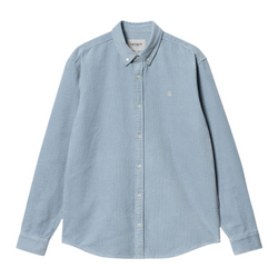 LS Madison Cord Shirt // Dusty Ice/Wax