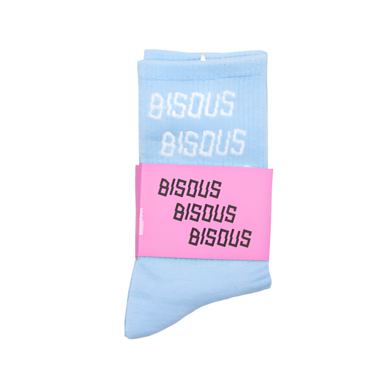 Bisous x3 Socks // Light Blue