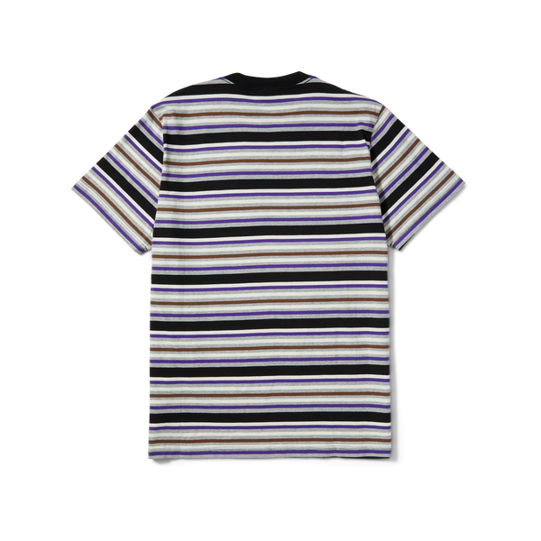 Cheshire SS Stripe Knit Top // Black