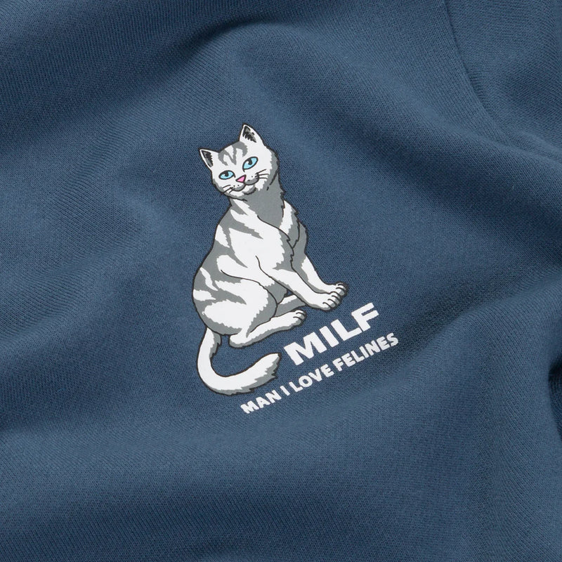 Man I Love Felines Hoodie // Storm Blue