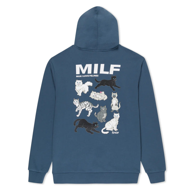 Man I Love Felines Hoodie // Storm Blue