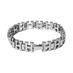 H Link Bracelet // Silver