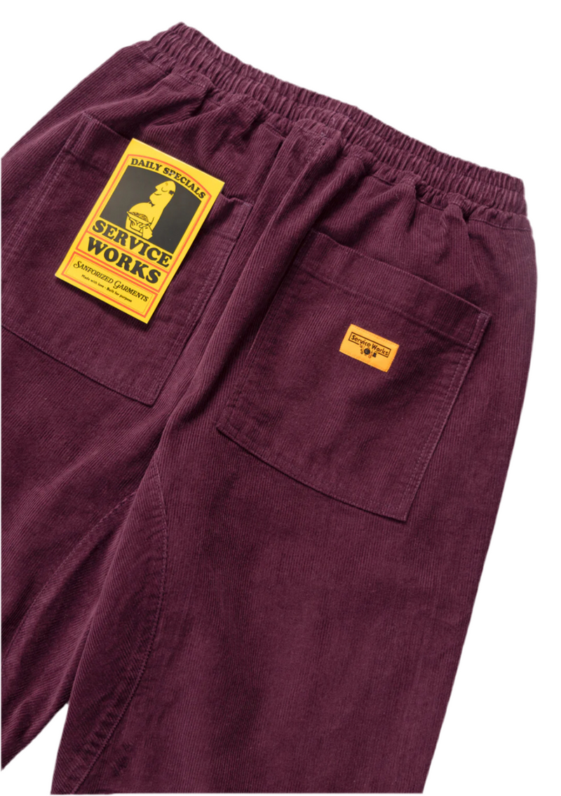 Corduroy Chef Pant // Plum