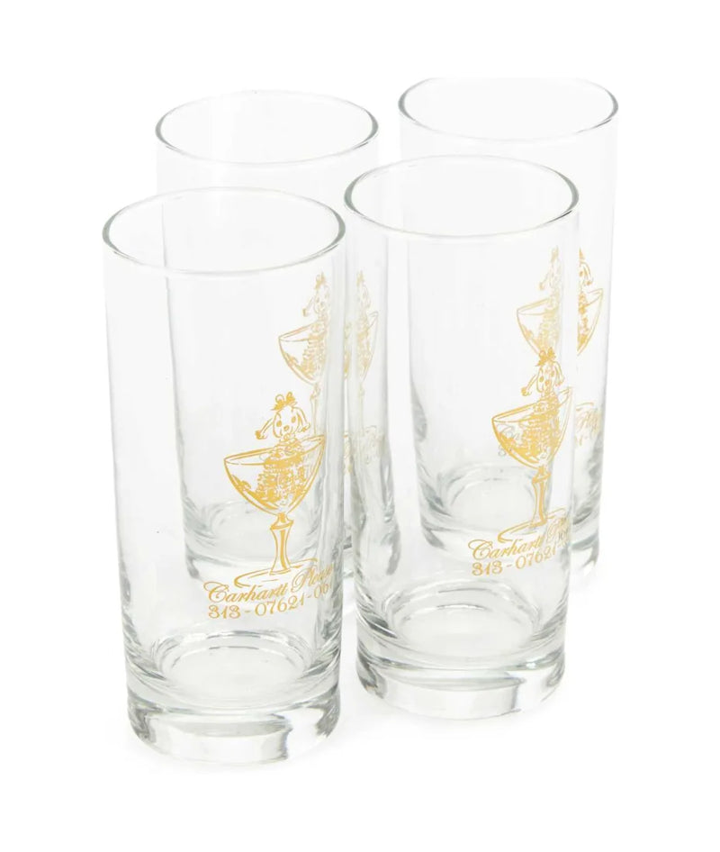 Carhartt Please Glass Set // Glass Clear/Gold