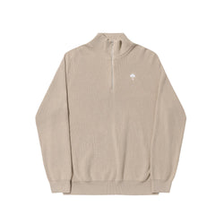 Diploma Quarter Zip Knit // Beige