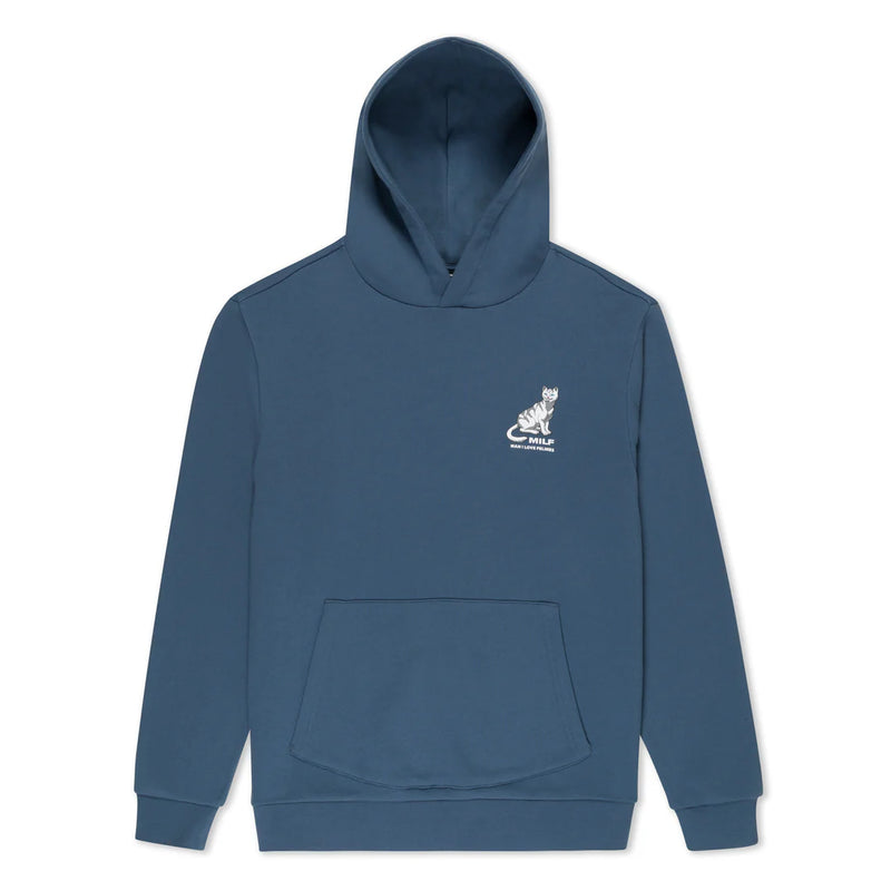 Man I Love Felines Hoodie // Storm Blue