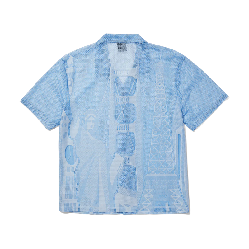 World Tour SS Lace Shirt // Cloud Blue