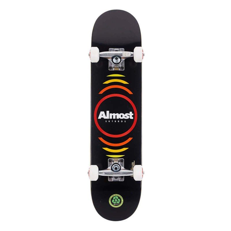 Skateboard complet Almost noir pour enfant vue de face