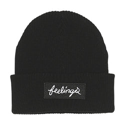 Stripe Logo Beanie // Black