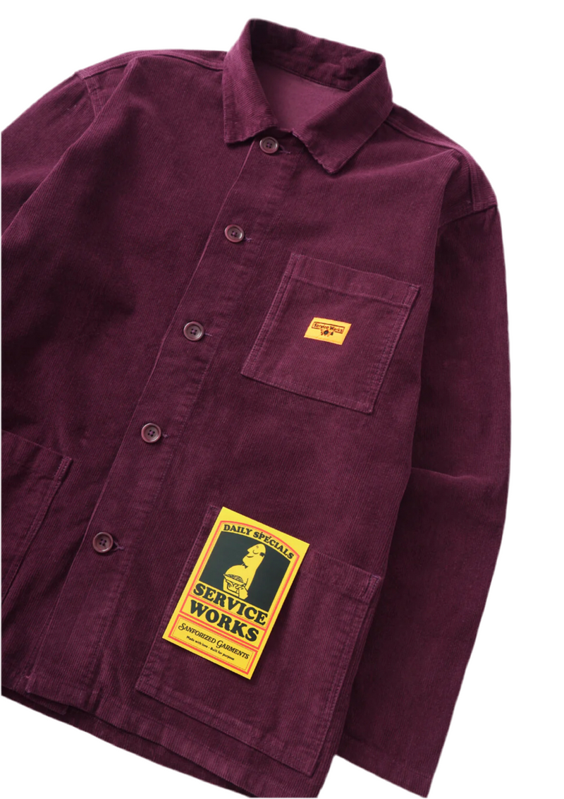 Corduroy Coverall Jacket // Plum