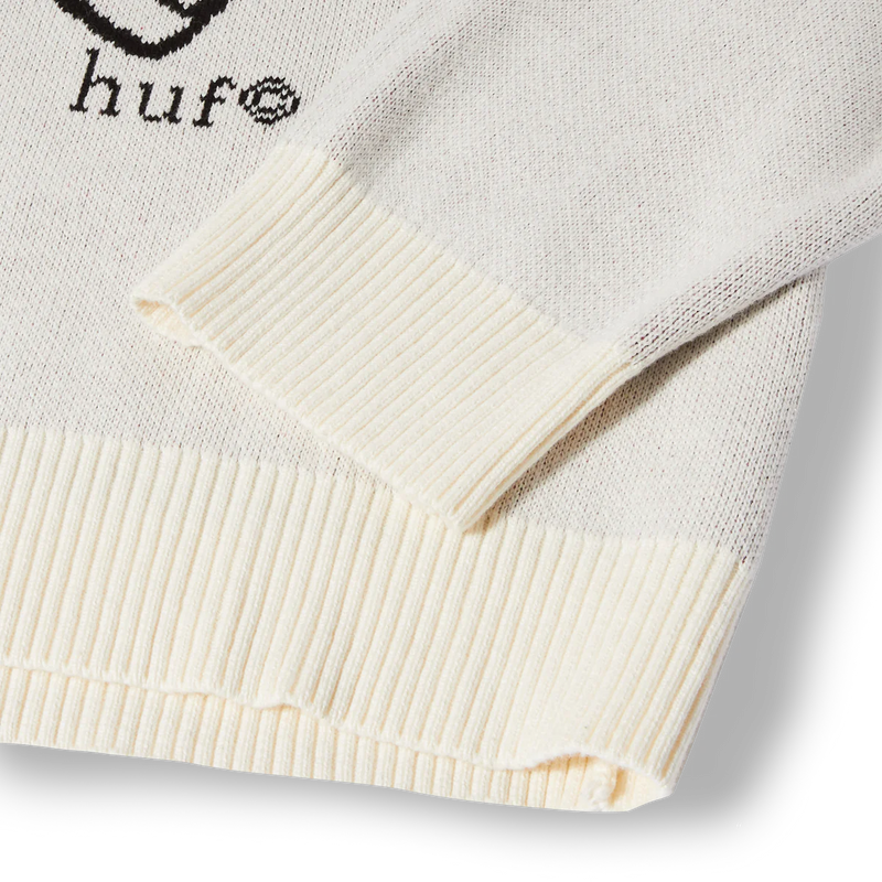 Pulls - Huf - Bad News Crewneck Sweater // Bone - Stoemp