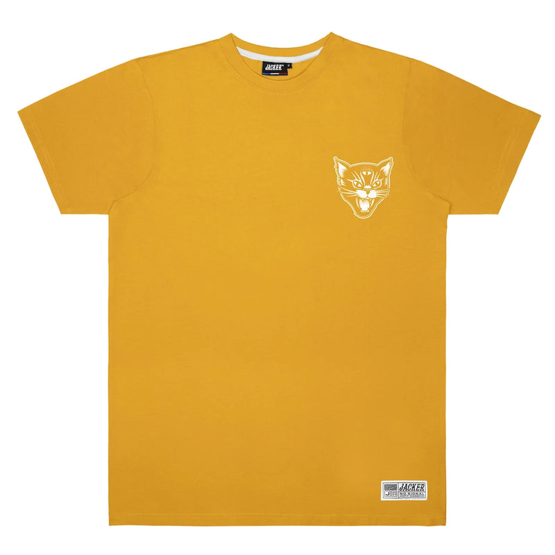 T-shirts - Jacker - Black Cats T-shirt // Mustard - Stoemp