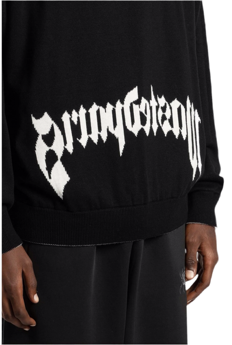 Pitcher Reverse Sweater // Black/White