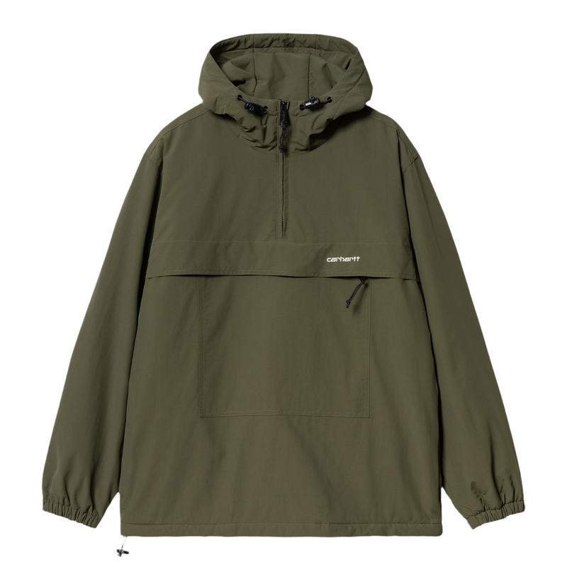 Windbreaker Pullover // Office Green/White