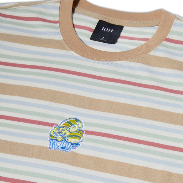 T-shirts - Huf - Cheshire SS Stripe Knit Top // Cream - Stoemp