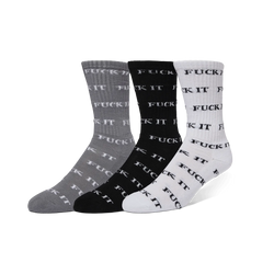 Fuck It 3 pack Sock // Multi