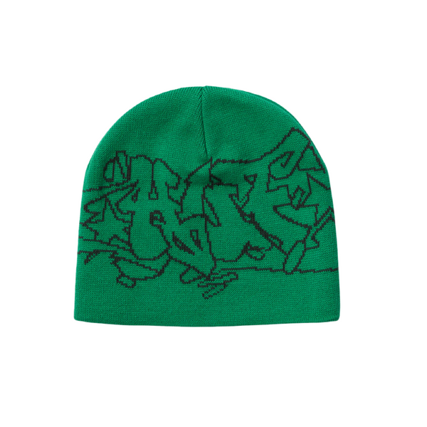 Outlines Skull Beanie // Green