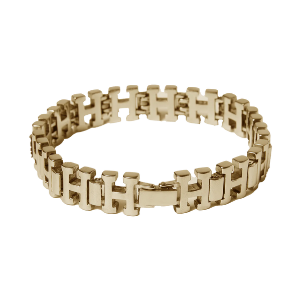 H Link Bracelet // Gold