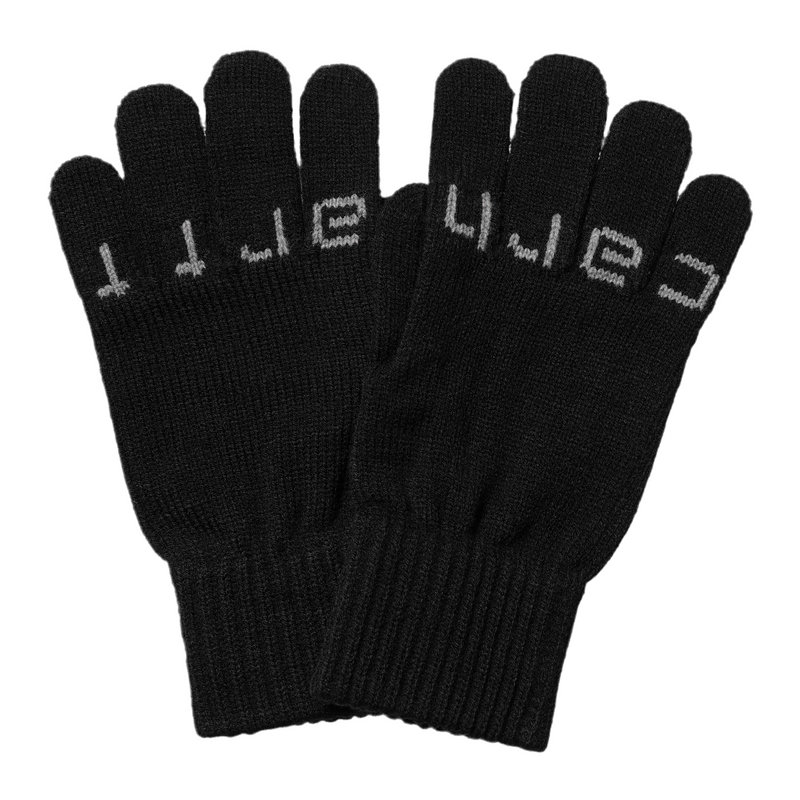 Script Gloves // Black/Grey Heather