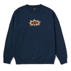 Sweats sans capuche - Huf - Fire Crewneck // Navy - Stoemp