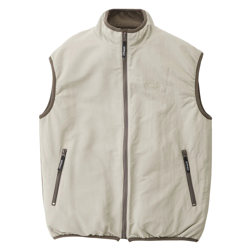 Reversible Fleece Vest // Taupe