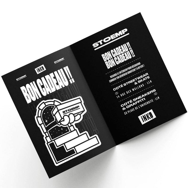 bon cadeau, bon d'achat STtemp et INKO pour acheter du streetwear ou des sneakers