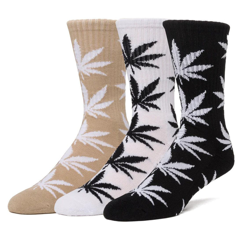 Chaussettes - Huf - Set 3 Pack Plantlife Sock // Black/White/Oatmeal - Stoemp