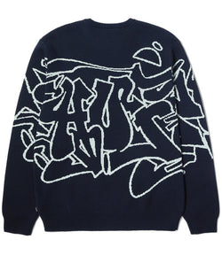 Outlines Crewneck Sweater // Navy