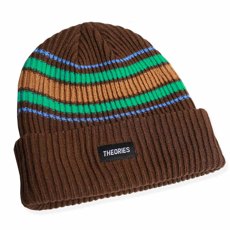 Burst Stripe Knit Beanie // Cedar