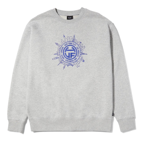 Sweats sans capuche - Huf - Internationally Know Crewneck // Heather Grey - Stoemp