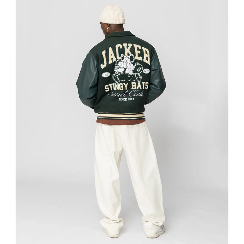 Stingy Varsity Jacket // Green