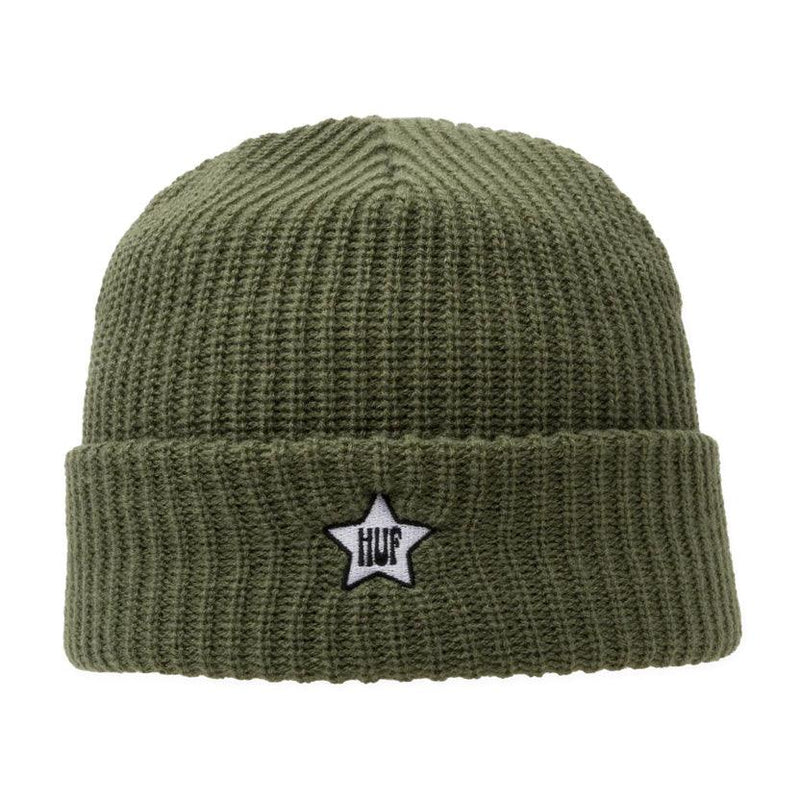 Bonnets - Huf - One Star Visor Beanie // Avocado - Stoemp