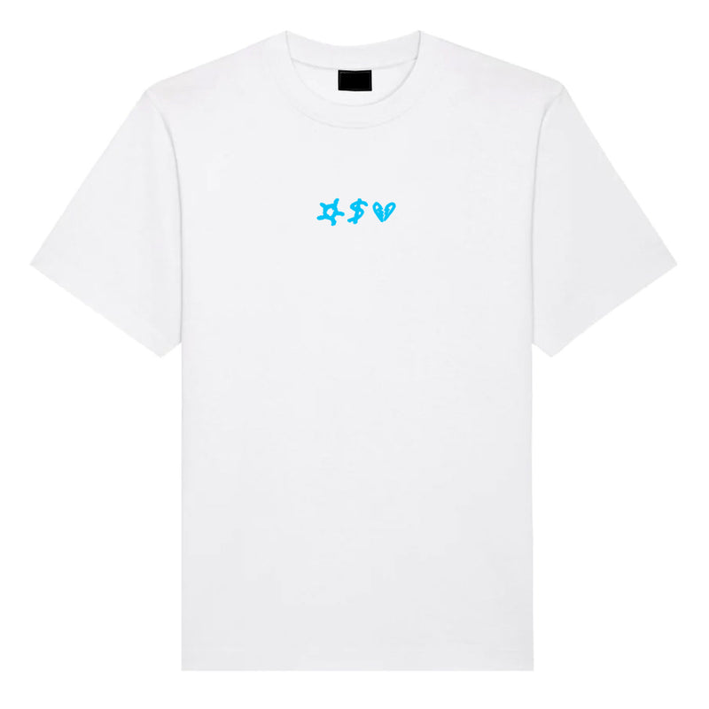 Suncash Feelings Tee  // White/Blue