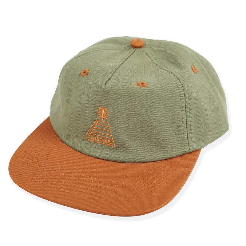 Scribble Strapback Hat // Pine/Khaki