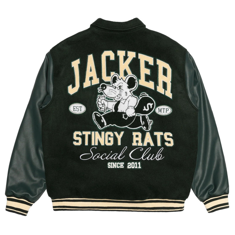 Stingy Varsity Jacket // Green