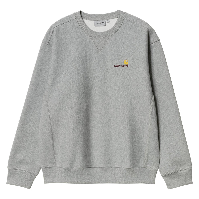 Sweats sans capuche - Carhartt WIP - American Script Sweat // Grey Heather - Stoemp