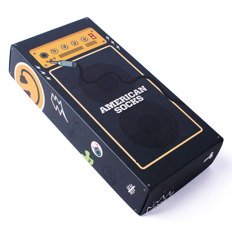 Pack de 3 Chaussette American Socks Enceinte Rock Unisexe Vue de face packaging