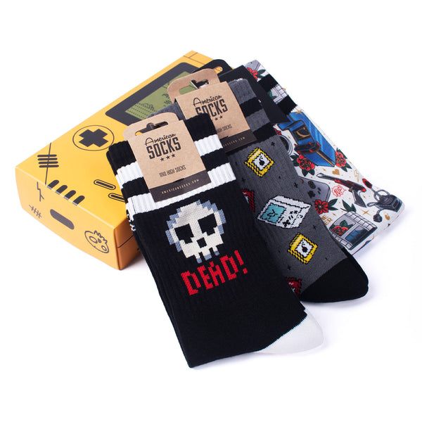 Pack de 3 Chaussette American Socks Gamer Box Unisexe Vue de coté