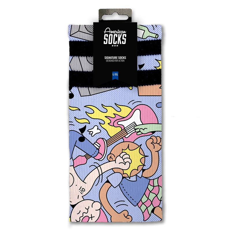 Chaussette American Socks Unisexe Motif Pogo Vue de Face packaging