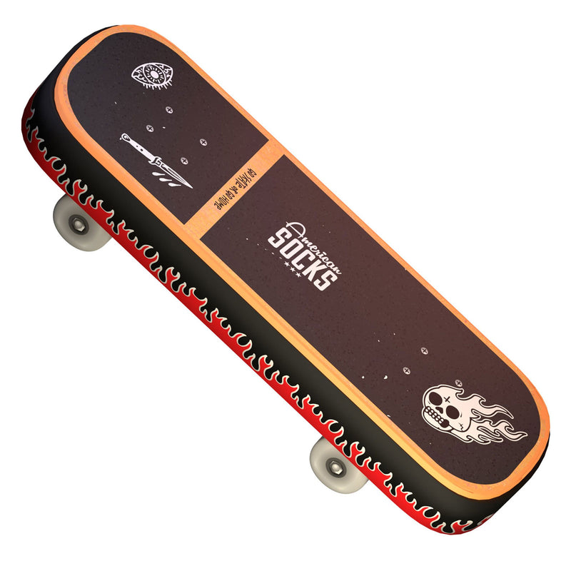 Pack de 3 Chaussette American Socks Unisexe Motif Skateboard Vue de face packaging