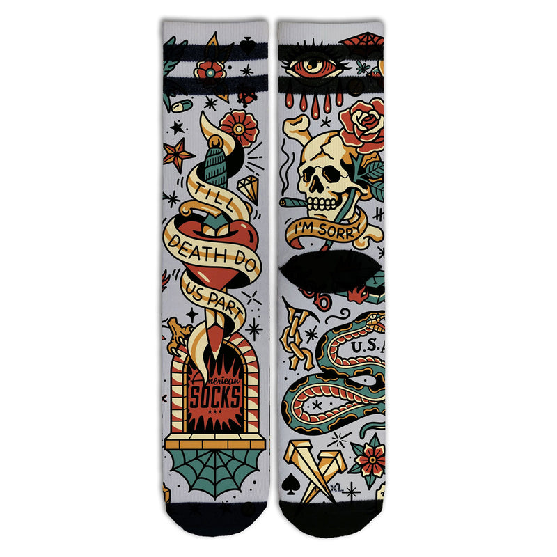 Chaussette American Socks Unisexe Motif Old School Vue de face