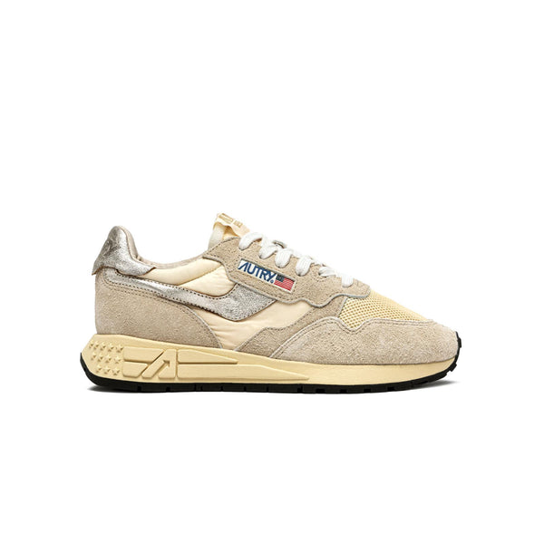 autry reelwind sneakers beige et dorées pour femmes vue de profil