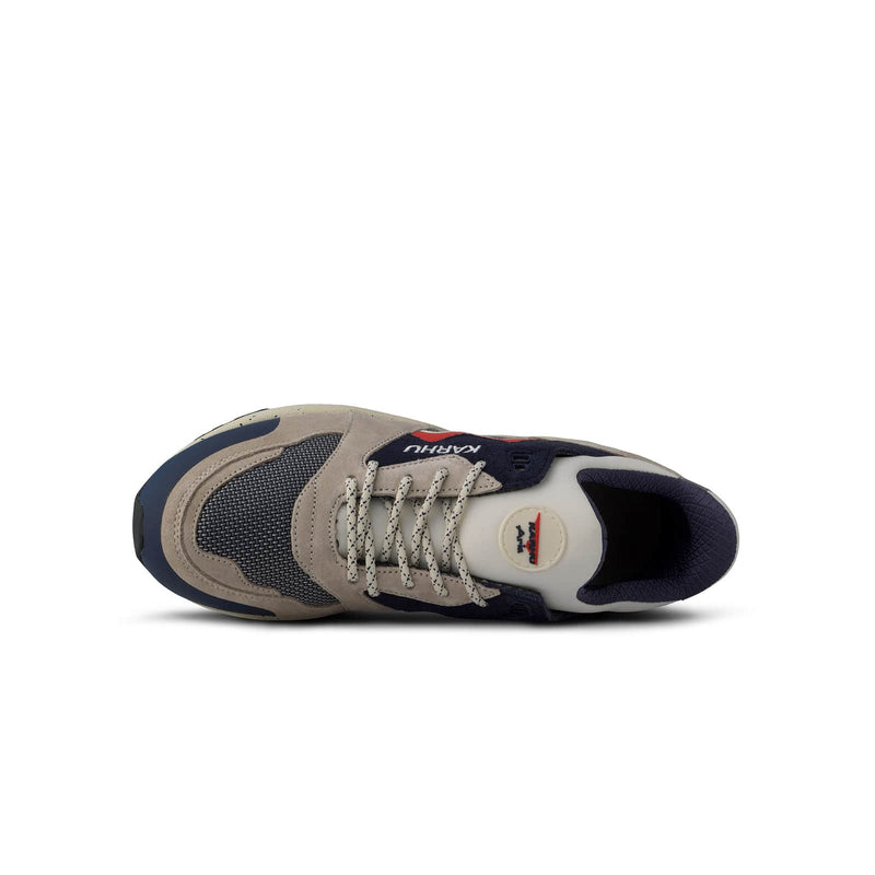 baskets karhu aria 95 grises et bleu vue du haut
