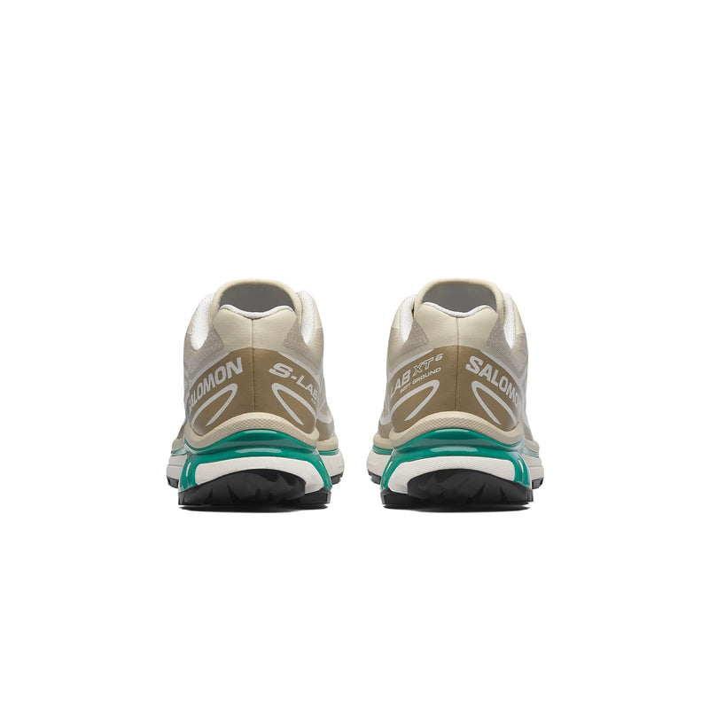 baskets salomon sneakers hommes XT-6 beige et turquoises vue de l'arrière