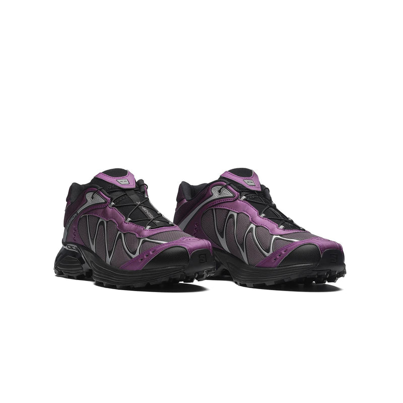 baskets salomon sneakers hommes et femmes XT-Whisper Iridescent mauve vue de trois quarts