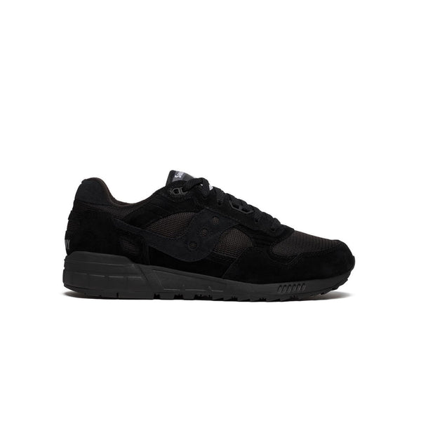 Side view of Saucony Shadow 5000 black sneaker for men