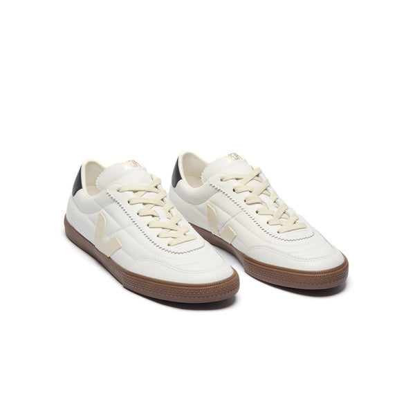 3/4 view of eco-friendly VEJA Panenka OT Leather sneakers in mixed colors