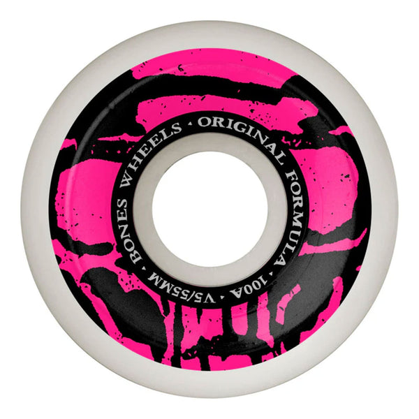 Roues Bones Wheels Rose V5 SIdecut 100A 55mm vue de face