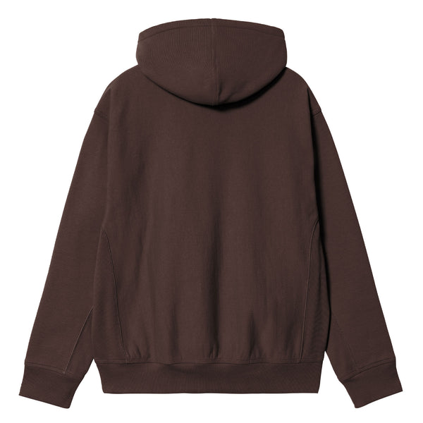 sweat capuche Carhartt brun vu de dos